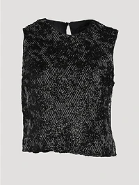 Jewel Embellished Mesh Top