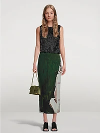 Jewel Embellished Mesh Top
