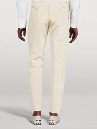 Metallic Slim-Fit Pants