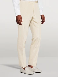Metallic Slim-Fit Pants