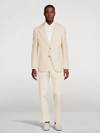 Metallic Slim-Fit Pants