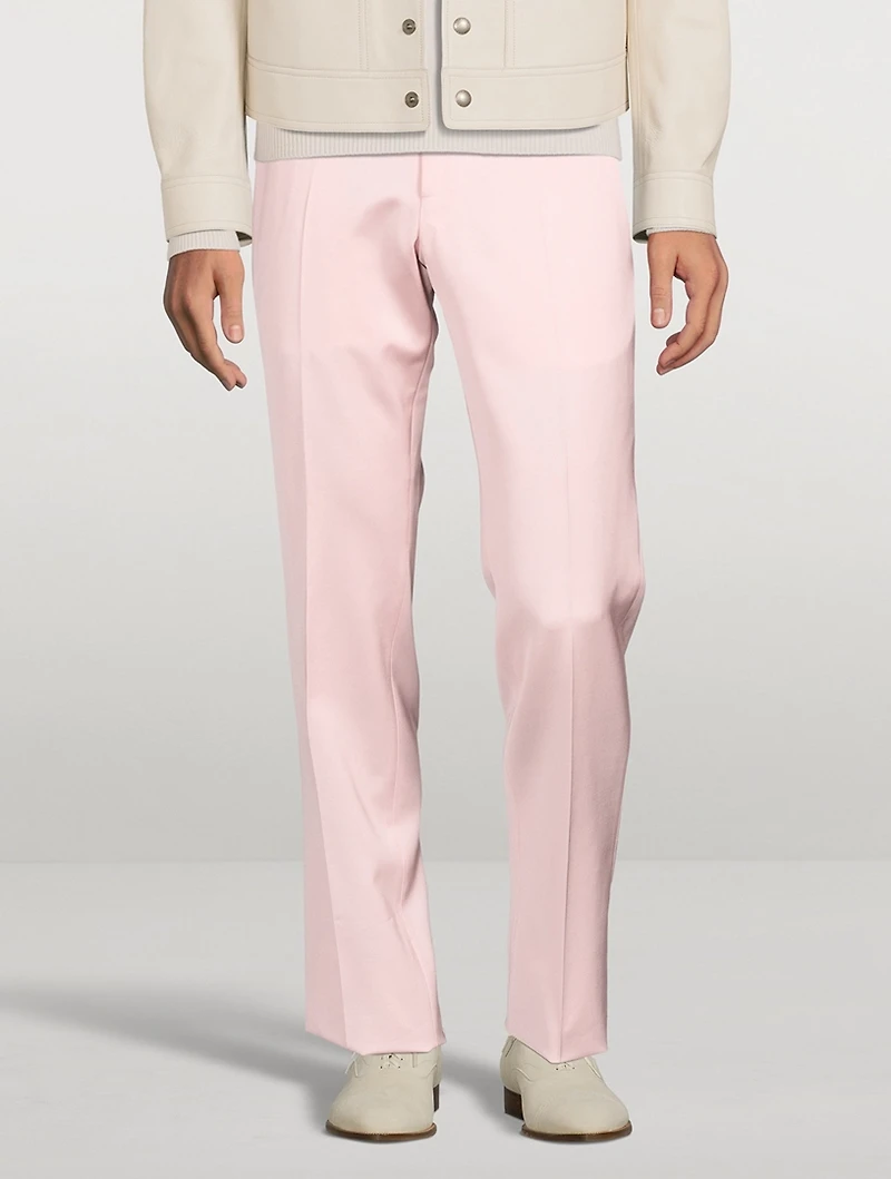 Wool-Blend Slim-Fit Pants