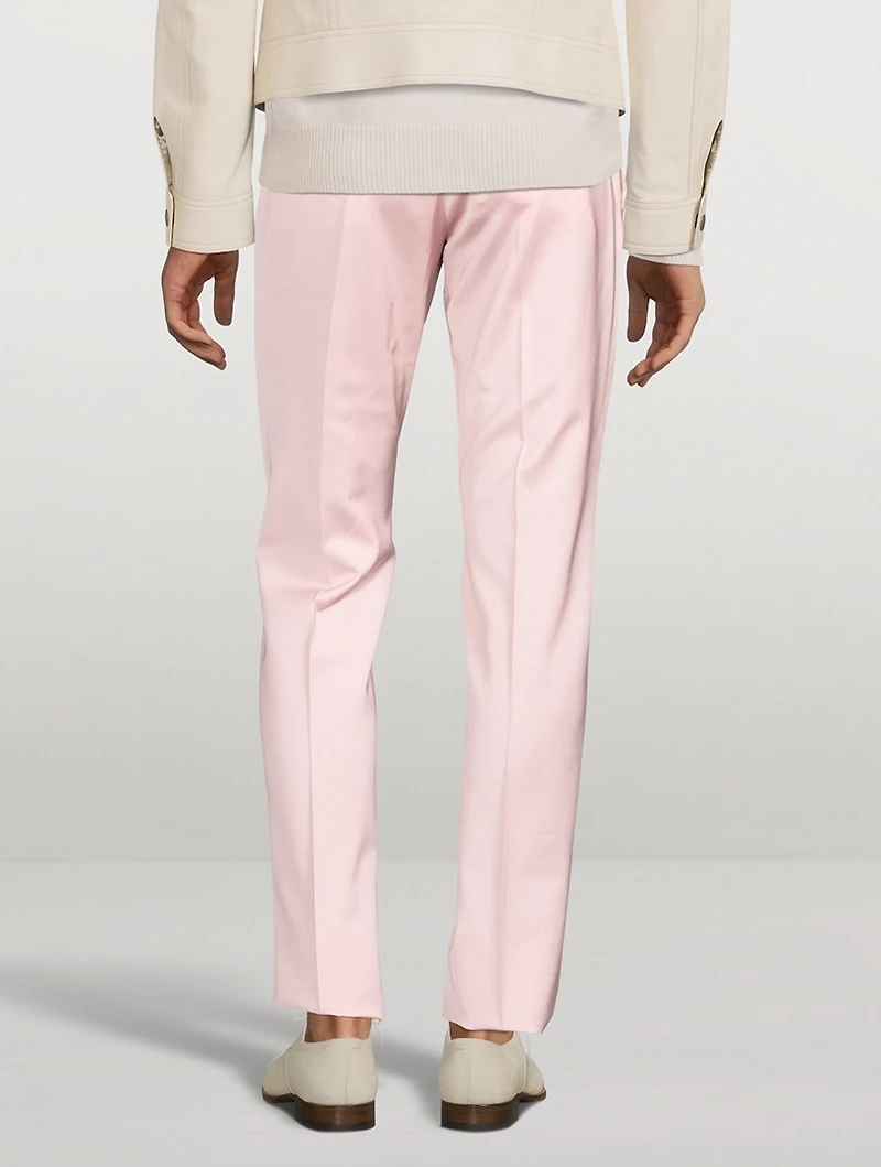 Wool-Blend Slim-Fit Pants