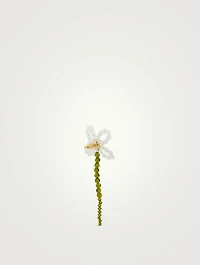Beaded Crystal Flower Earrings