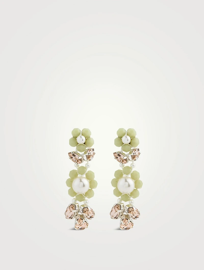 Daisy Leaf Cluster Earrings