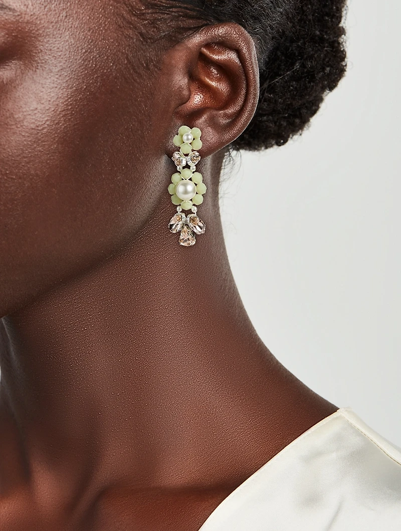 Daisy Leaf Cluster Earrings