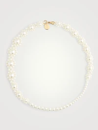 Daisy Faux Pearl Necklace