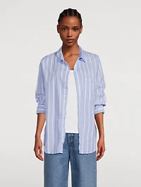 Kayla Cotton Shirt Stripe Print