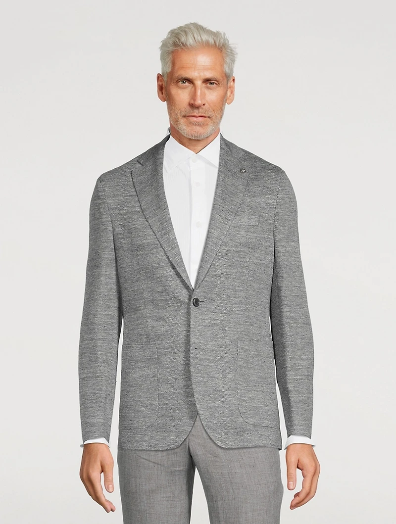 Hampton Linen-Blend Melange Jacket