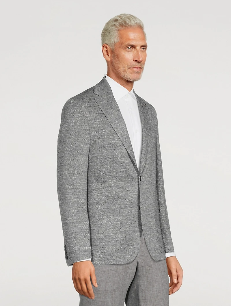 Hampton Linen-Blend Melange Jacket