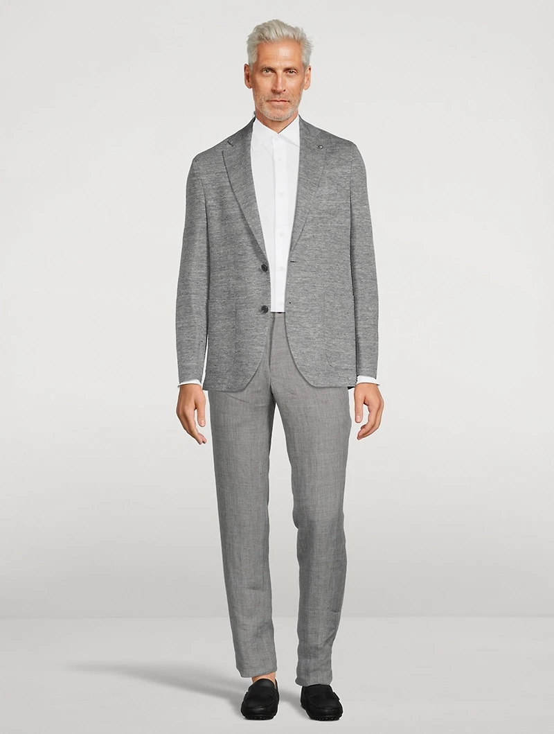 Hampton Linen-Blend Melange Jacket