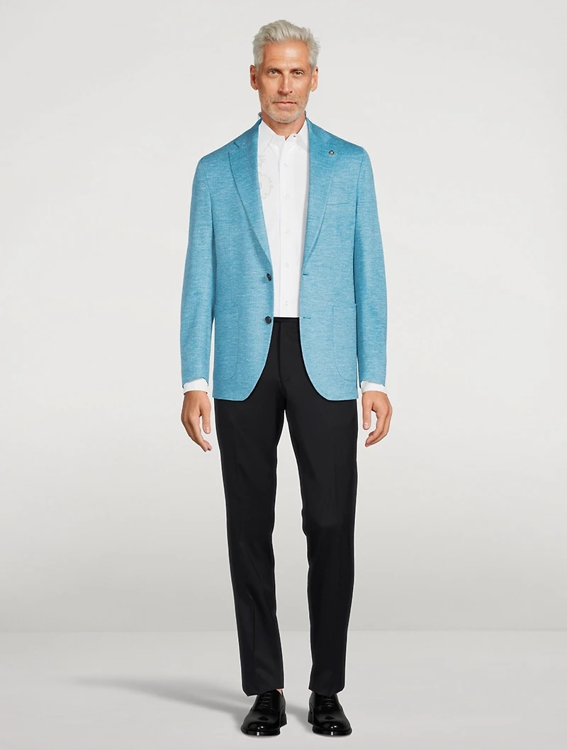 Hartford Wool Silk And Linen Knit Jacket