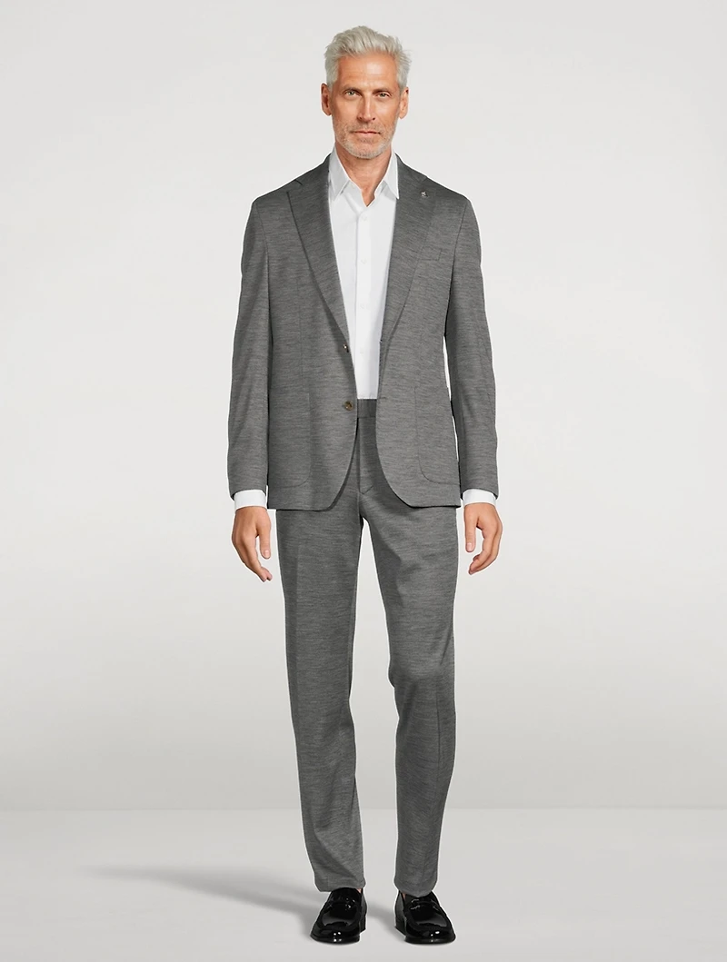 Hartford Wool And Silk Two-Blend Suit