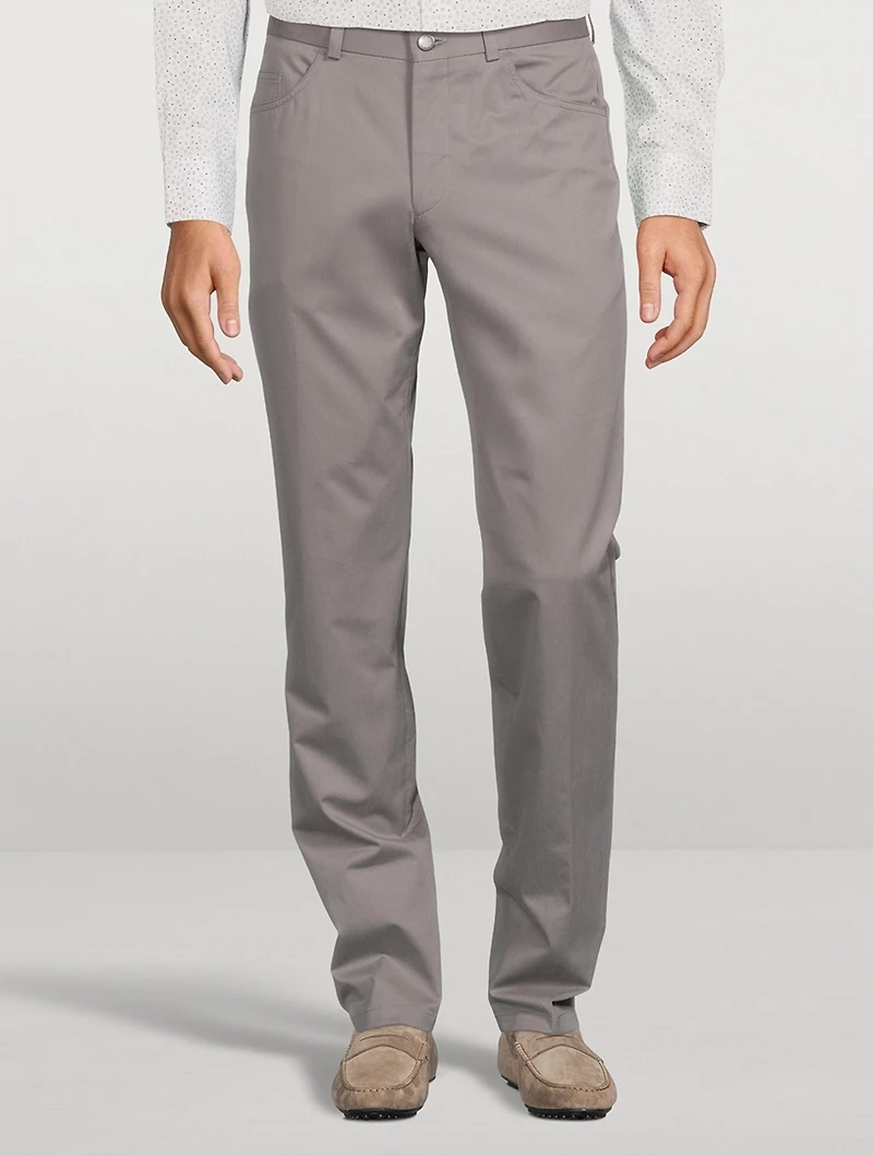 Sage Cotton And Cashmere Stretch Pants