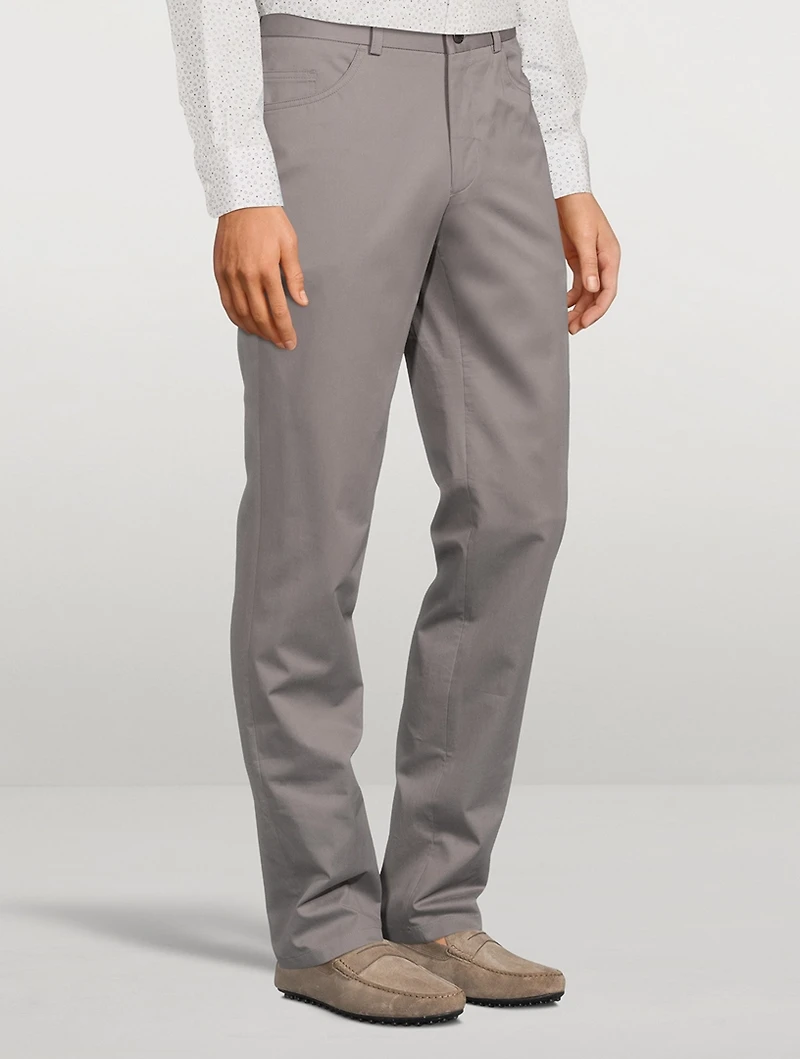 Sage Cotton And Cashmere Stretch Pants