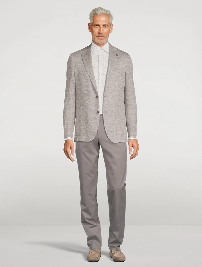 Sage Cotton And Cashmere Stretch Pants