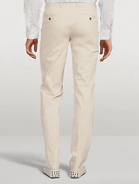 Sage Stretch Cotton And Cashmere Pants