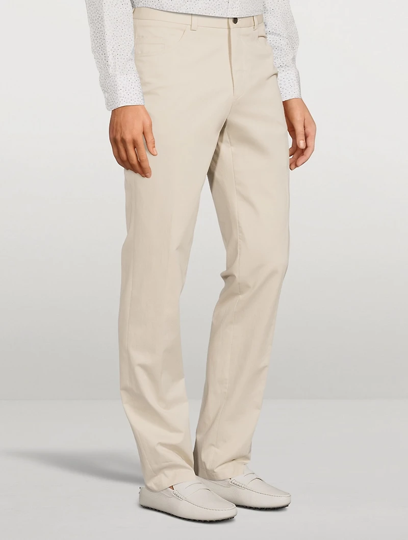 Sage Stretch Cotton And Cashmere Pants