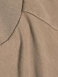 Suede Packable Bomber Jacket
