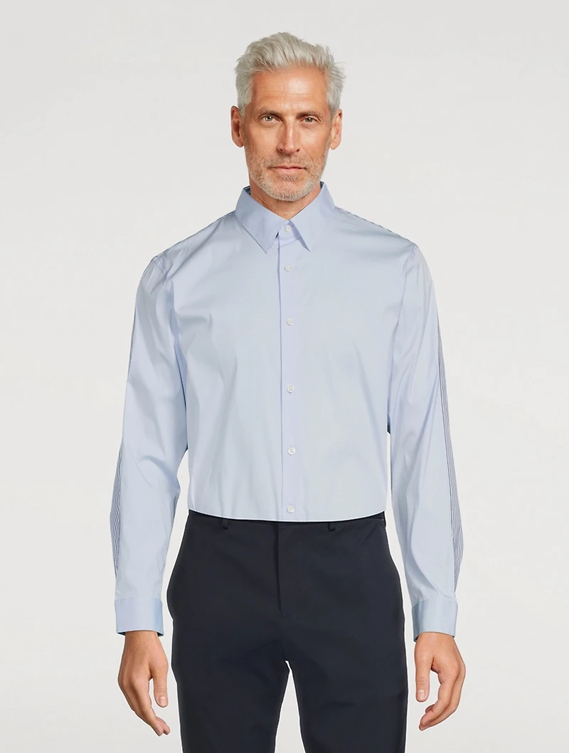 Irving Cotton-Blend Shirt With Striped Back