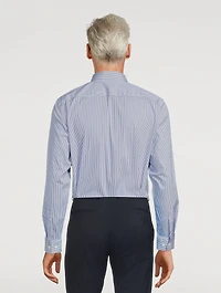 Irving Cotton-Blend Shirt With Striped Back