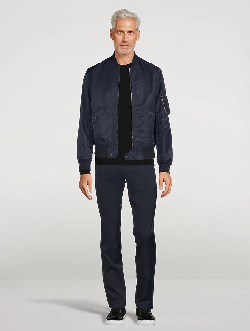 Nylon Flight Bomber Jacket
