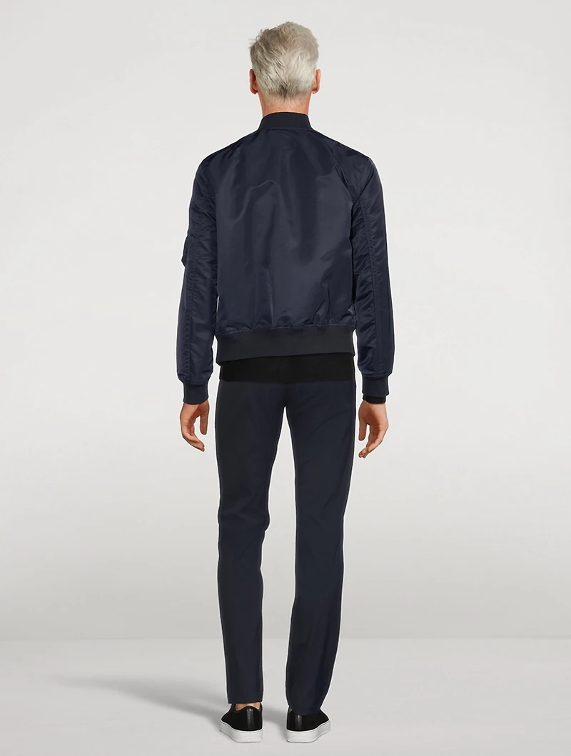 Nylon Flight Bomber Jacket