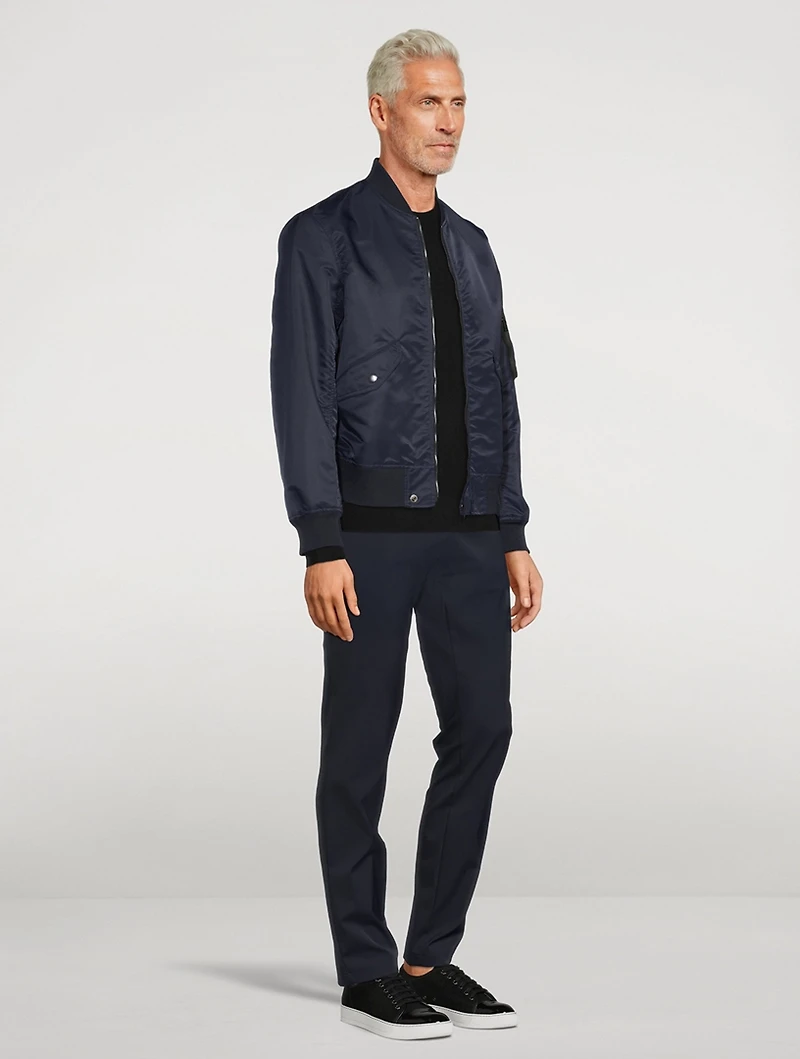 Nylon Flight Bomber Jacket