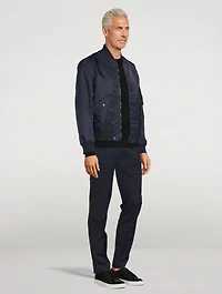 Nylon Flight Bomber Jacket