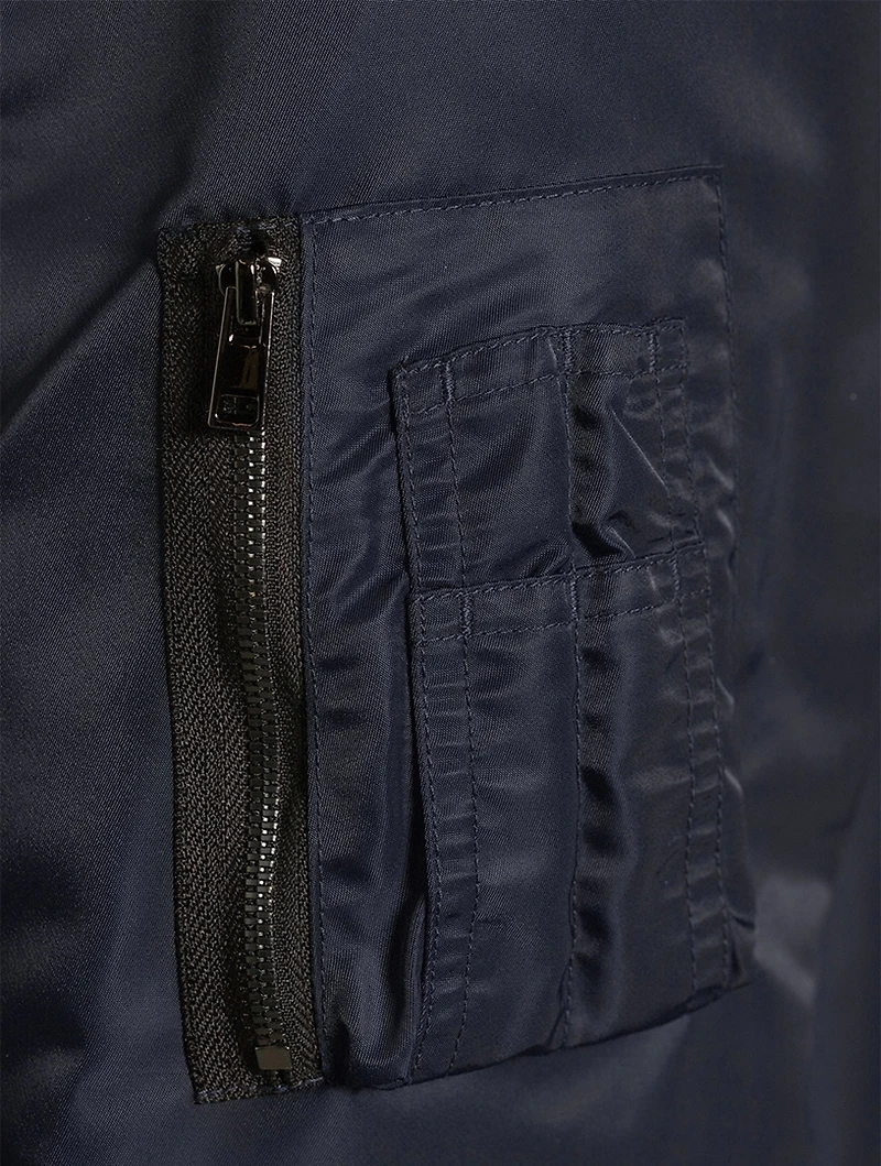 Nylon Flight Bomber Jacket