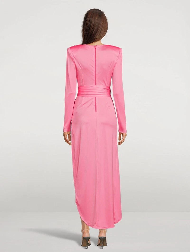 Satin Wrap Dress