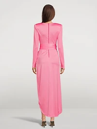 Satin Wrap Dress