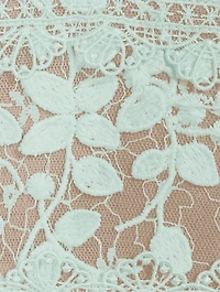 Megan Floral Appliqué Tulle Gown