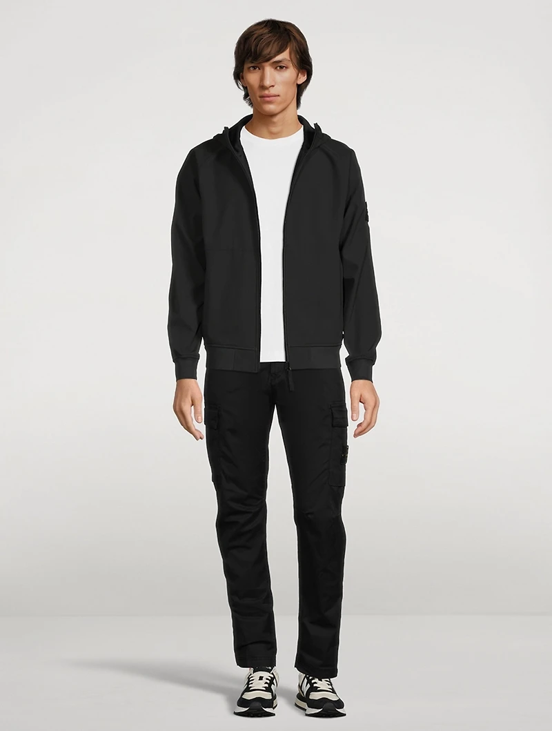 Soft Shell Zip Jacket With Hood