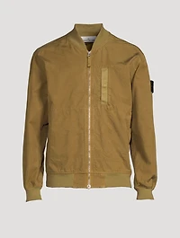 Cotton-Blend Bomber Jacket