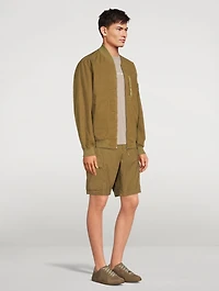 Cotton-Blend Bomber Jacket