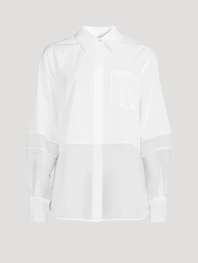 Sheer Combo Poplin Shirt