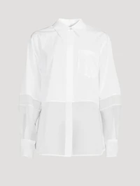 Sheer Combo Poplin Shirt