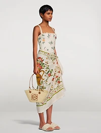 Orquidea Sarong In Floral Amphora Print
