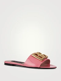 Bianca Patent Leather Slide Sandals