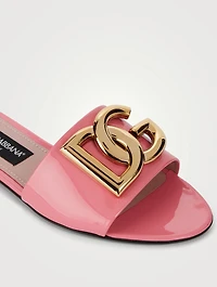 Bianca Patent Leather Slide Sandals