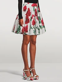 Keira Cotton Platform Sandals Carnation Print