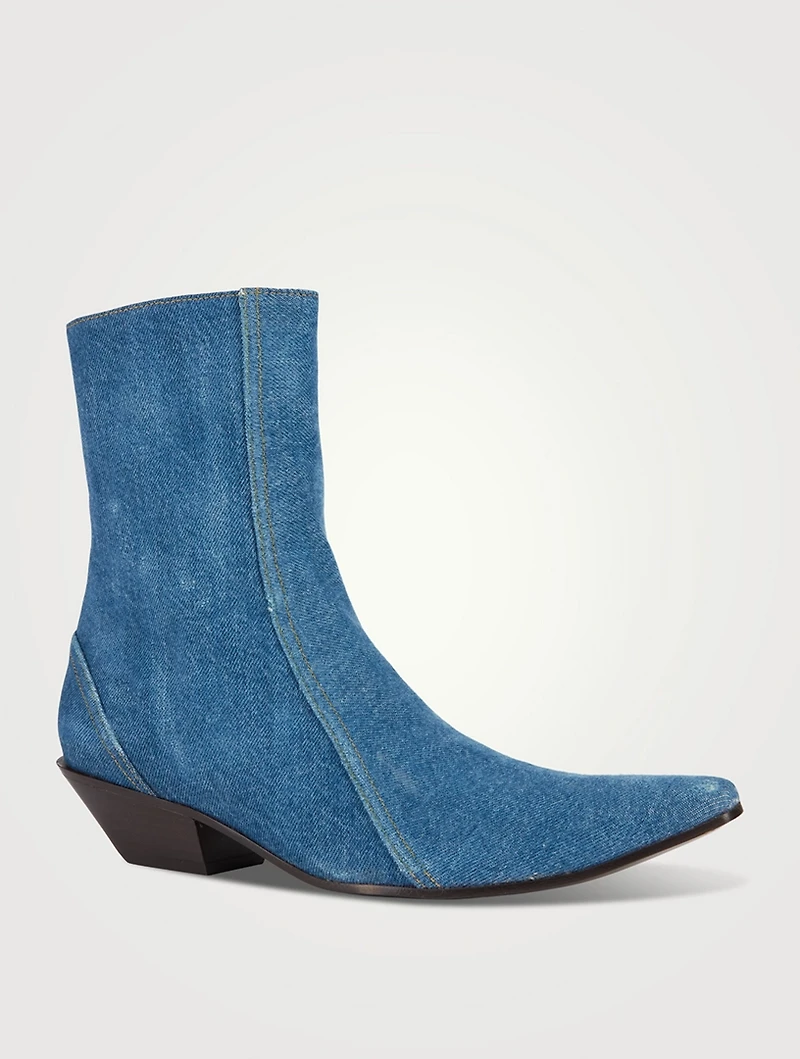 Denim Ankle Boots