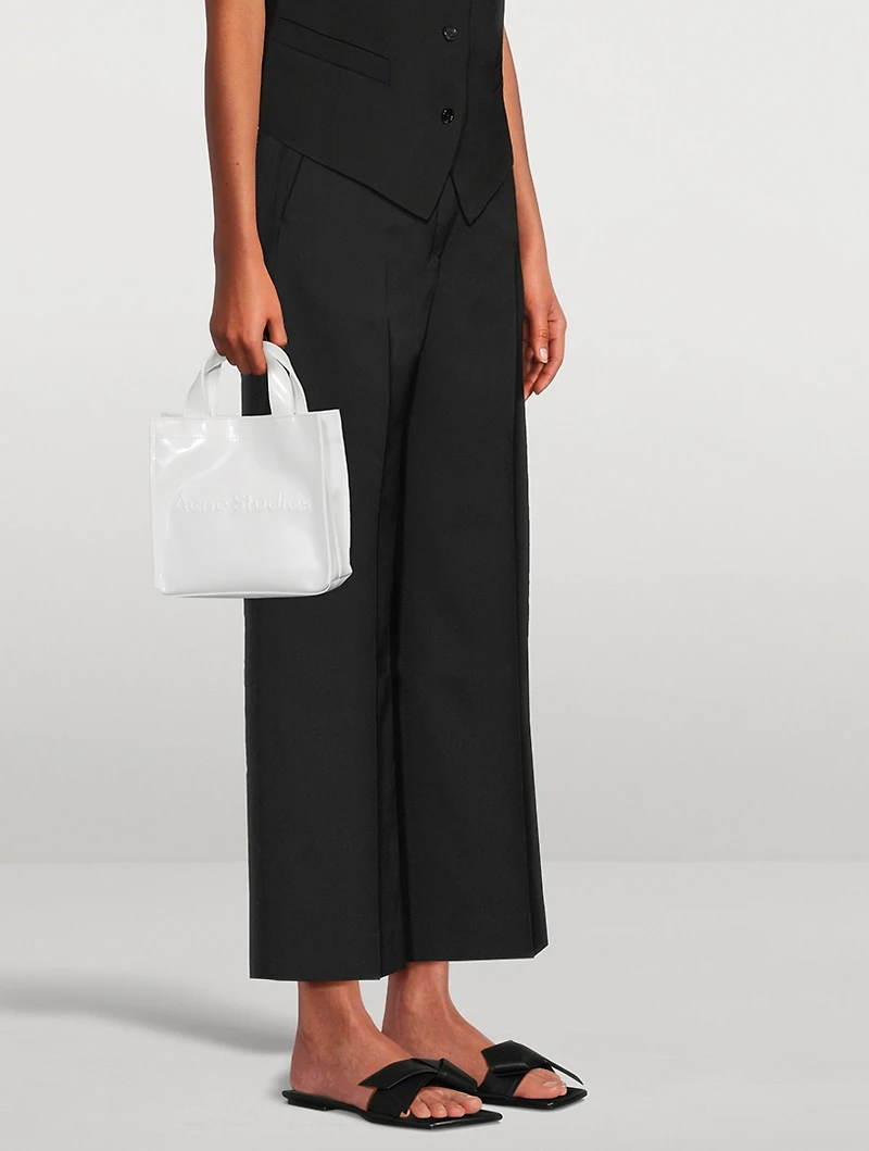 Bow Leather Slide Sandals