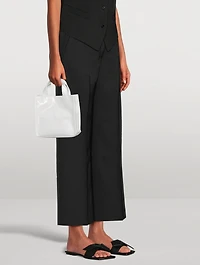 Bow Leather Slide Sandals