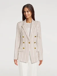 Not A Double-Breasted Pagoda Blazer Stripe Print