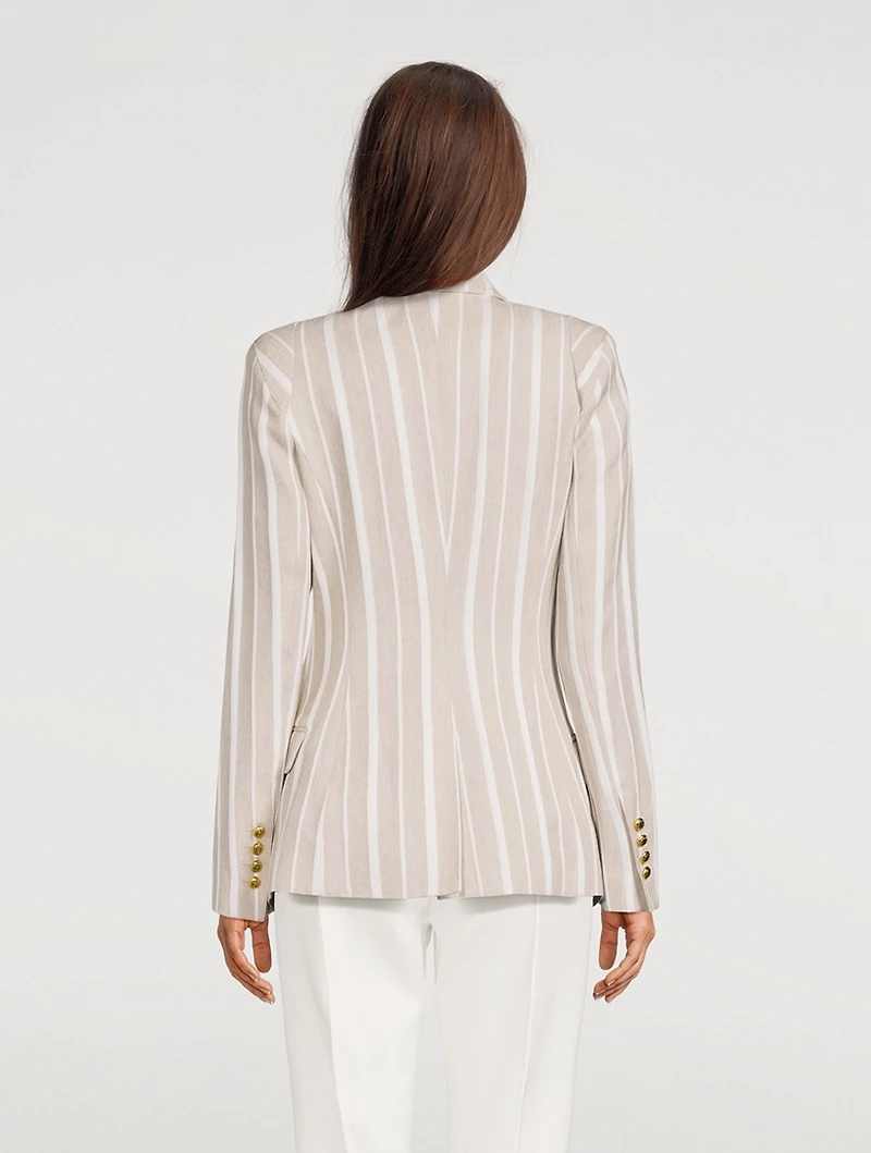 Not A Double-Breasted Pagoda Blazer Stripe Print