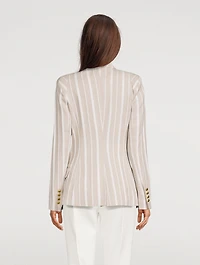 Not A Double-Breasted Pagoda Blazer Stripe Print