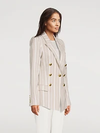 Not A Double-Breasted Pagoda Blazer Stripe Print