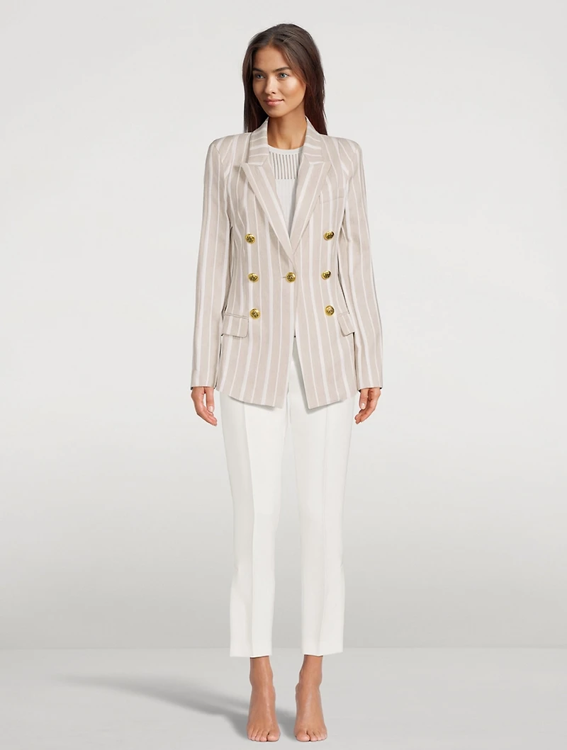 Not A Double-Breasted Pagoda Blazer Stripe Print